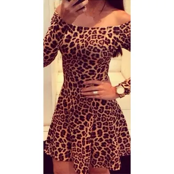 Dámské šaty Dámské leopardí šaty P842 XS
