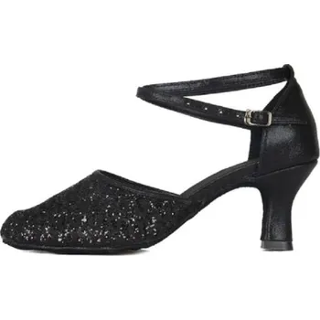 Dámské lodičky Dámské taneční boty na podpatku černá 39 7 cm