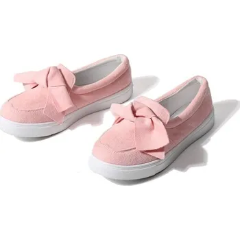 Dámská obuv Dámské semišové mokasíny s mašlí J2403 růžová 40