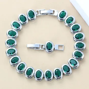 Náramek Dámský náramek s kameny P127 zelená