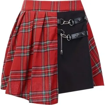 Dámská sukně Dámská kombinovaná mini sukně A3177 XS