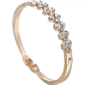 Náramek Dámský pevný náramek s kamínky H467 9