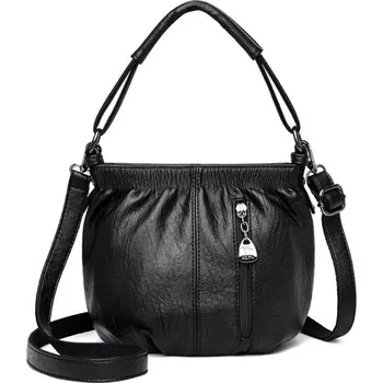 Kabelka Dámská kožená kabelka M1360 černá