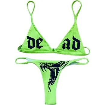 Dámské plavky Dámské bikiny P774 neonová zelená L