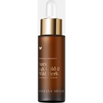 Pleťové sérum Vanessa Megan Rozjasňující pleťové sérum s 24k zlatem a divokými bylinami Auric 24k Gold & Wild Herb Radiance Serum