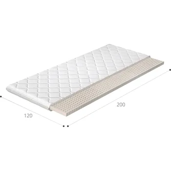Matrace Topper z latexu na matraci Rozměr: 120 x 200 cm, Potah: Hypoalergenní potah