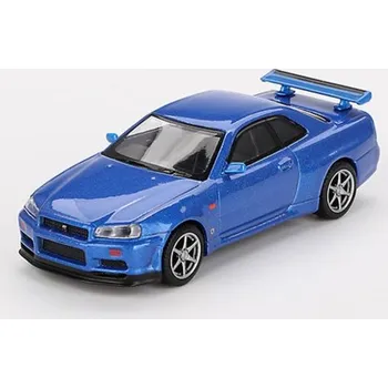 autíčko Nissan Skyline GT-R R34 V-Spec 1:64 - MiniGT Nissan Skyline GT-R R34 V-Spec - kovový model auta