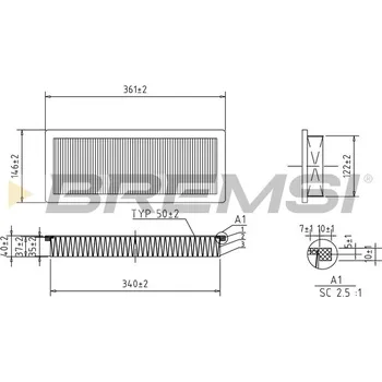 Vzduchový filtr Vzduchový filtr BREMSI FA1576