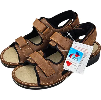 Dámské sandále 1627 - 006 Dámské kožené zdravotní sandály s vyměnitelnou stélkou 36