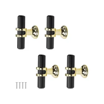 Systém vstřikování Klika na dvířka skříněk s jedním otvorem, úchytky HASLED, hliníková úchytka na dvířka, černo-zlatá