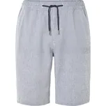 LIVERGY® Pánské teplákové kraťasy (pruhy / navy modrá / bílá, L (52/54))