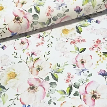 Teflonová látka Růžová zahrada 155