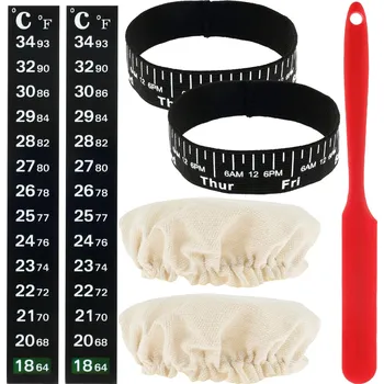 Sklenice 900ml sklenice na kvásek s víkem a špachtlí | fermentační nádoba, startovací sklenice - 7ks příslušenství