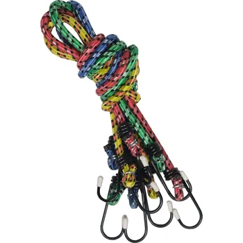 Lany TOPTRADE gumolano upínací, s háčky, sada 4 ks, O 10 mm x 80 cm (TOPTRADE gumolano upínací, s háčky, sada 4 ks, O 10 mm x 80 cm)