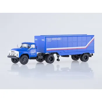 autíčko ZIL-130V1 s návěsem ODAZ-794 Ruská pošta 1:43 - Avtoistoria ZIL 130V1 s návěsem ODAZ 794 - kovový model auta