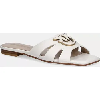 Dámské pantofle Kožené pantofle Pinko Marli dámské, béžová barva, SD0313 P003 Z12 SD0313.P003.Z12 01X, EUR 36