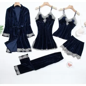 Dámské pyžamo Dámský pyžamový set P2997 tmavě modrá XS