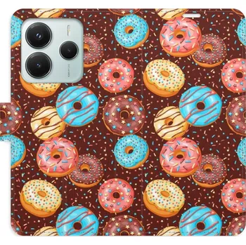 Pouzdro na mobilní telefon Flip pouzdro iSaprio - Xiaomi Redmi Note 14 5G - Donuts Pattern - kapsičky na karty (Knížkový flip kryt, obal, pouzdro iSaprio - Donuts Pattern na mobil Xiaomi Redmi Note 14 5G - 360° ochrana telefonu, přihrádka na karty a hotovost, funkce stojánku, pevná