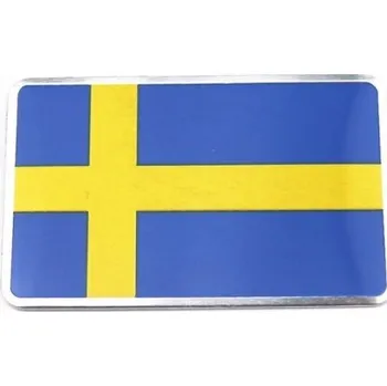 Samolepicí dekorace na vozidlo 3D samolepka vlajka Švédska 2