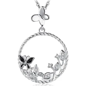 Přívěsek Dámský přívěsek motýli v kruhu