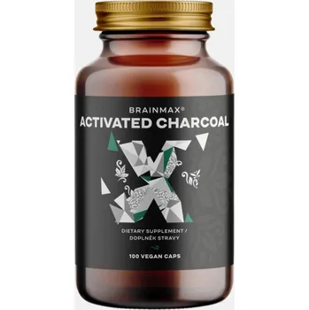 Přírodní produkt BrainMax Activated Charcoal aktivní uhlí z kokosových skořápek 575 mg