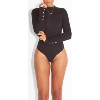 Body Dámské body s dlouhým rukávem B725 černá L