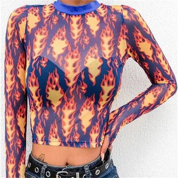 Dámské tričko Dámský průsvitný top A1251 XS 1