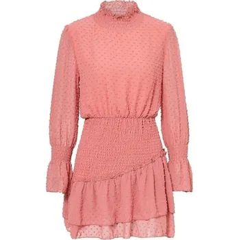 Dámské šaty Dámské mini šaty se stojáčkem růžová XS