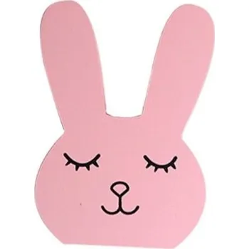 Dekorativní dřevěný zajíc růžová