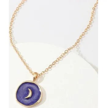 Náhrdelník Dámský náhrdelník s přívěskem G733 fialová