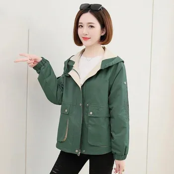 Dámská casual bunda Dámská podzimní bunda P1807 tmavě zelená M