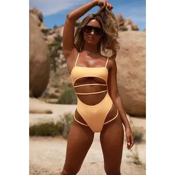 Dámské plavky Dámské plavky P1217 žlutá M