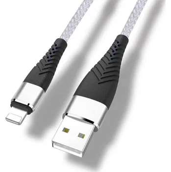 Datový kabel Datový kabel pro Apple Lightning na USB K447 stříbrná 1 m