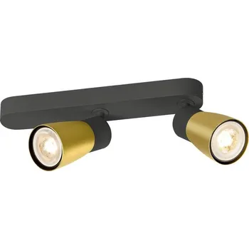 Nástěnné svítidlo SLV 1008317 Puri 2.0 Dome, černozlaté nástěnné/stropní svítidlo 2xGU10 s asymetrickou základnou, délka 25,8cm