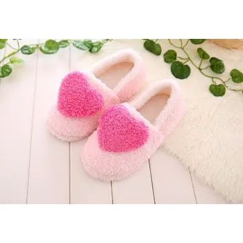 Dámské pantofle Dámská domácí obuv - Bačkory se srdcem růžová 38