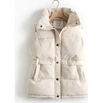 Dámská vesta Dámská prošívaná vesta P1329 béžova L