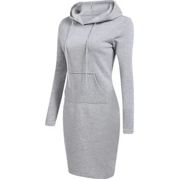 Dámské šaty Dámské mikinové šaty šedá XL