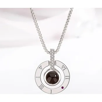 Náhrdelník Dámský náhrdelník s přívěskem D657 stříbrná