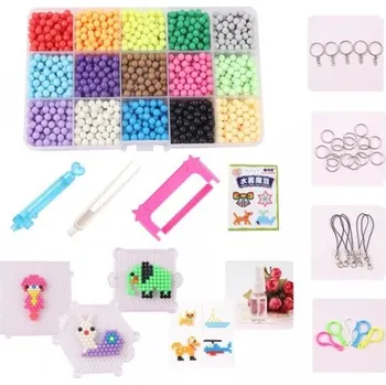 Dřevěná hračka 2200 ks - Dřevěné korálky pro děti v 15 barvách