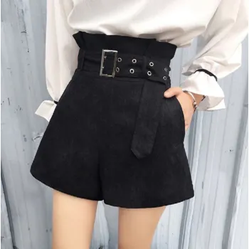 Dámské kraťasy Dámské módní kraťasy s vysokým pasem černá L