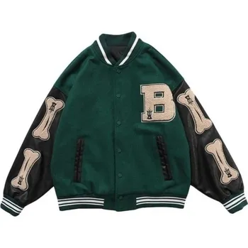 Dámská casual bunda Baseballová bunda P1357 zelená L