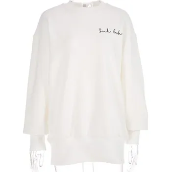 Dámská mikina Dámská bílá mikina volná M