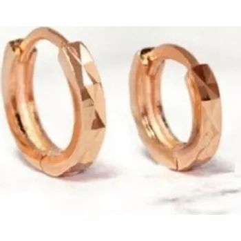 Náušnice Dámské kruhové náušnice G317 starorůžová 6 mm