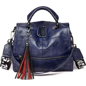 Kabelka Dámská kožená kabelka M930 tmavě modrá