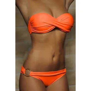 Dámské plavky Dámské stylové bikiny oranžová S