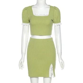 Dámská sukně Dámský crop top a sukně B997 M