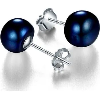 Náušnice Dámské peckové náušnice G584 tmavě modrá