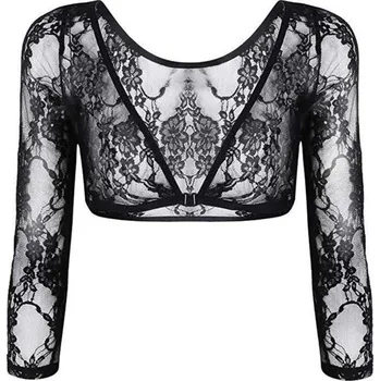 Dámské průsvitné bolerko s krajkou 3XL