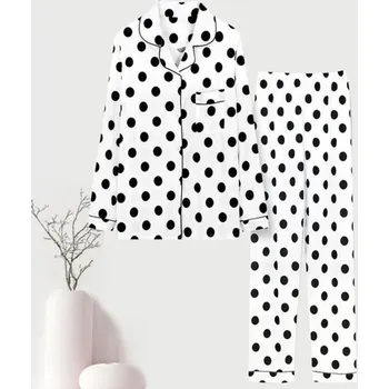 Dámské pyžamo Dámské pyžamo s puntíky P3135 bílá XL