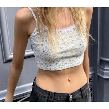 Dámský květovaný crop top XS